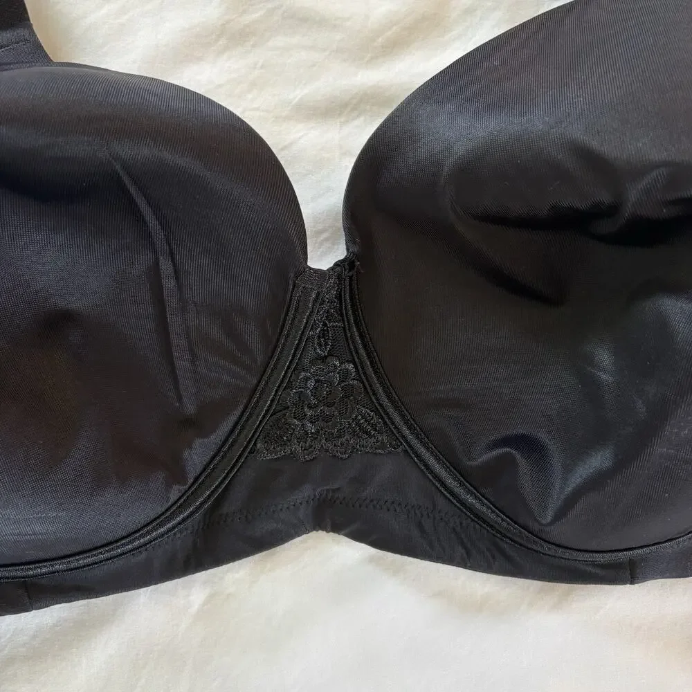 Vanity Fair Women's Black Beauty Back Wire Free Smoothing Bra 44B (71380)